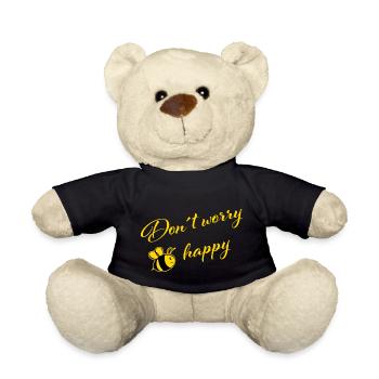 Don´t worry Bee happy - Teddy - Schwarz - Vorne