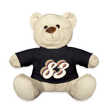 83ème anniversaire vintage - Nounours - noir - Devant