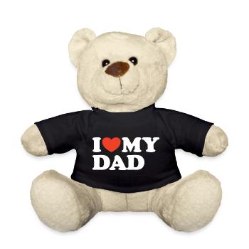 I love my Dad Herz Shirt - Teddy - Schwarz - Vorne