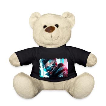 Soldat mit Datenbrille in der Fiktion der Zukunft - Teddy - Schwarz - Vorne