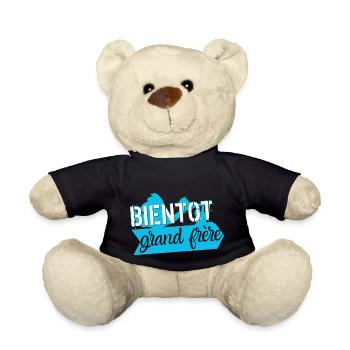 Bientôt grand frère - Nounours - noir - Devant