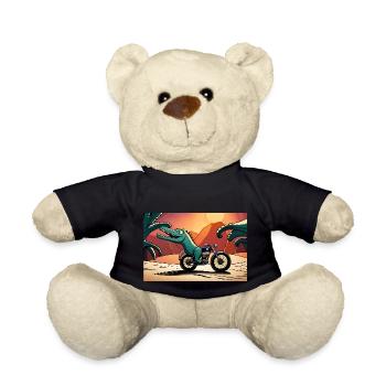 Dino aufm Bike - Teddy - Schwarz - Vorne