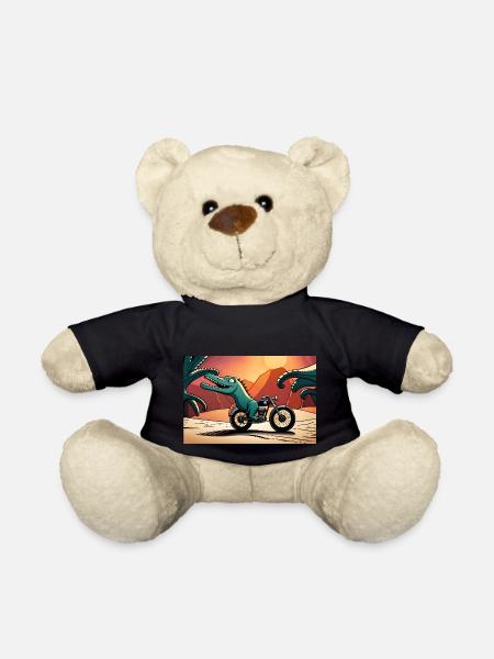 Dino aufm Bike - Teddy - Schwarz