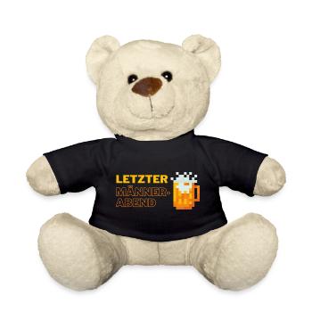 Letzter Männerabend pixel - Teddy - Schwarz - Vorne