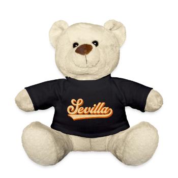 Sevilla Retro Schriftzug - Teddy - Schwarz - Vorne
