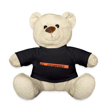 Red barrier tape with no entry to the crime scene - Teddy Bear - black - Front