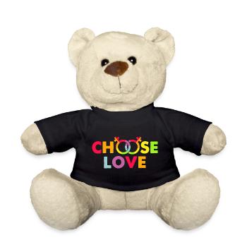 LGBT, rainbow, gay - Teddy Bear - black - Front
