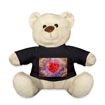 God's heart. - Teddy Bear - black - Front