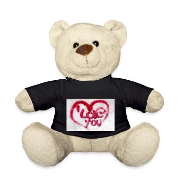 I love you - Teddy Bear - black - Front
