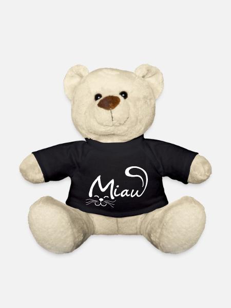 Miau Katze - Teddy - Schwarz