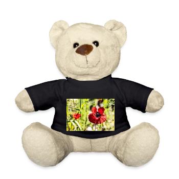 Poppies - Teddy Bear - black - Front