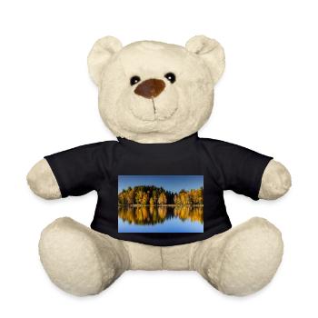 Autumn atmosphere at Lake Bad Bayersoier - Teddy Bear - black - Front