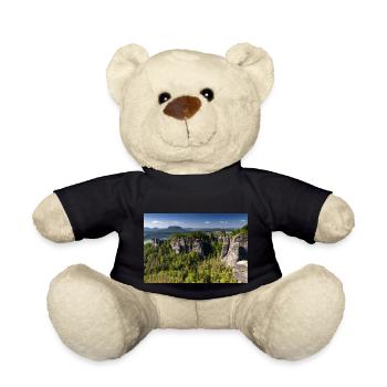 Bastei in Saxon Switzerland - Teddy Bear - black - Front