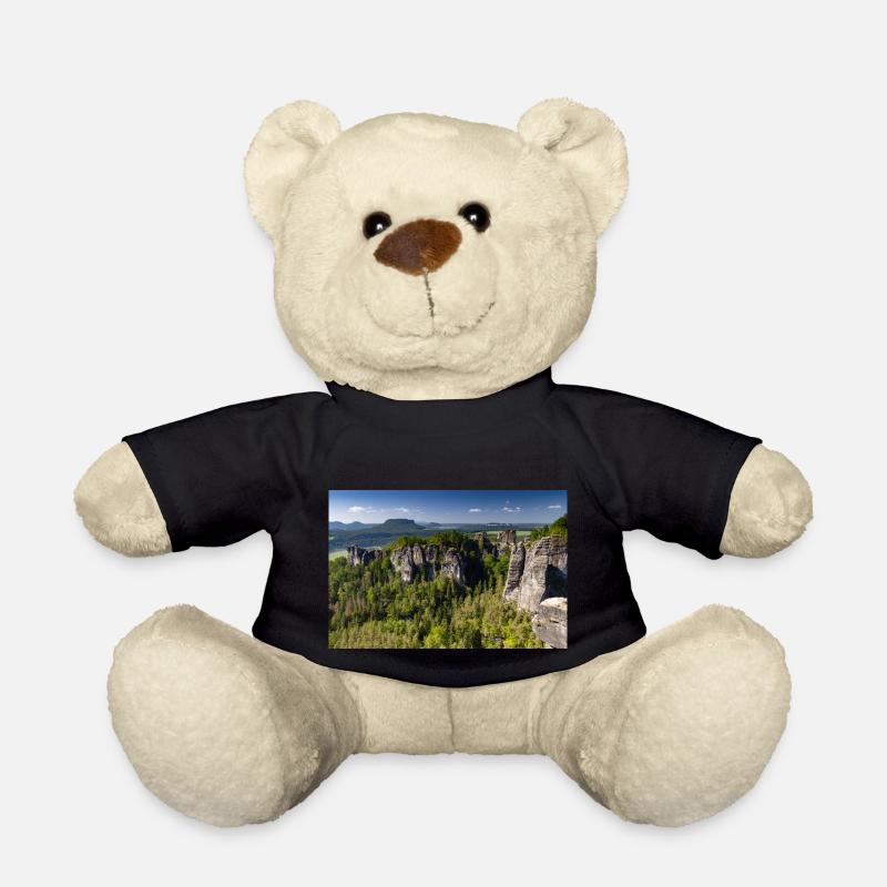 Bastei in Saxon Switzerland - Teddy Bear - black
