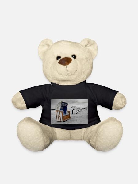 Strandkorb an der Ostsee - Teddy - Schwarz