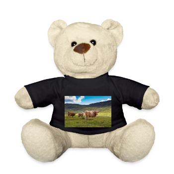 Scottish Highland cattle - Teddy Bear - black - Front