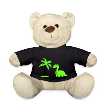 dinosaurier palme 02 - Teddy - Schwarz - Vorne