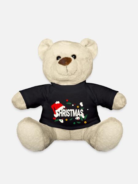 Weihnachten - Teddy - Schwarz