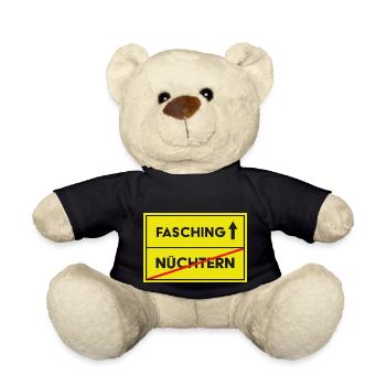 Straßenschild Fasching Kostüm nicht nüchtern - Teddy - Schwarz - Vorne