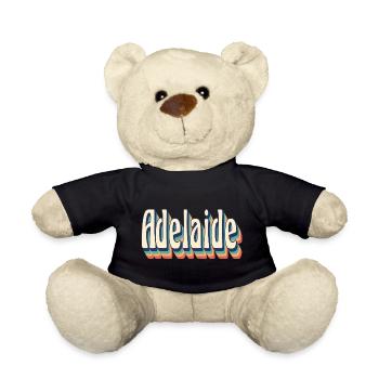 Adelaide T-Shirt Vintage Retro Geschenk T-Shirt - Teddy - Schwarz - Vorne