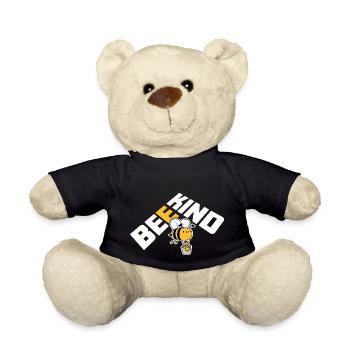 Be Kind Cute Honey Kindness Bee Love Inspirational - Teddy Bear - black - Front