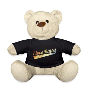 I love the ballet in a vintage look - Teddy Bear - black - Front