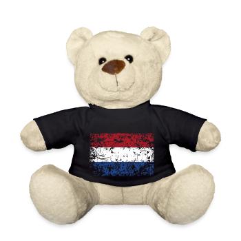 Niederlande Flagge VINTAGE - Teddy - Schwarz - Vorne