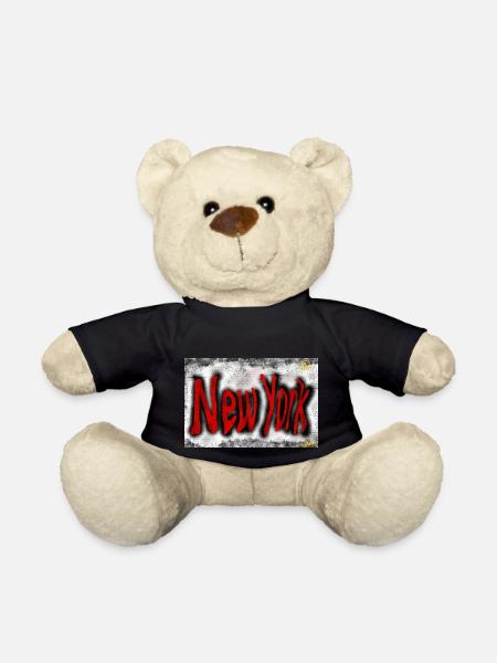 New Yorker Straßenkunst - Teddy - Schwarz