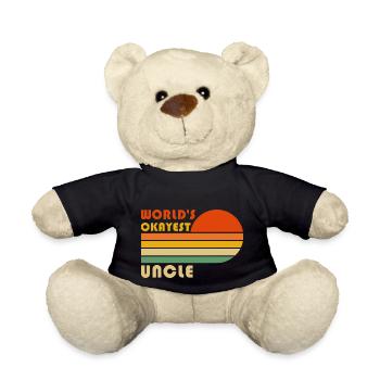 World's Okayest Uncle Funny Retro Vintage - Teddy - Schwarz - Vorne