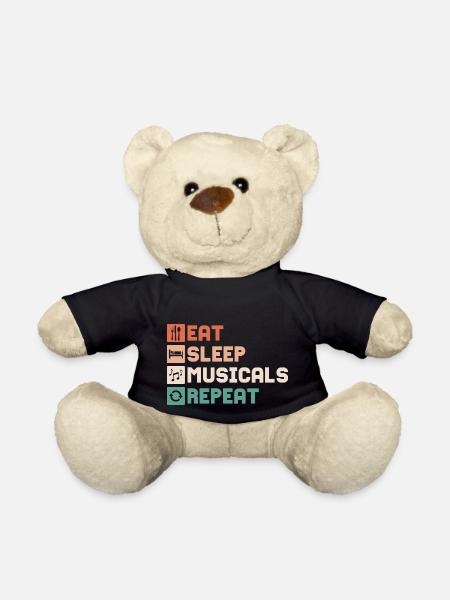 Eat Sleep Musicals Repeat Theater Singing - Teddy - Schwarz