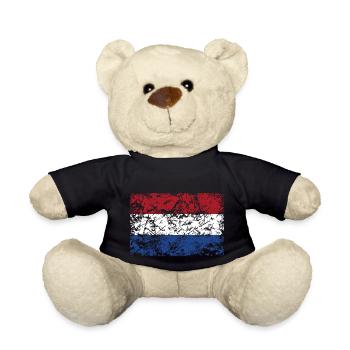 Niederlande Flagge - Teddy - Schwarz - Vorne