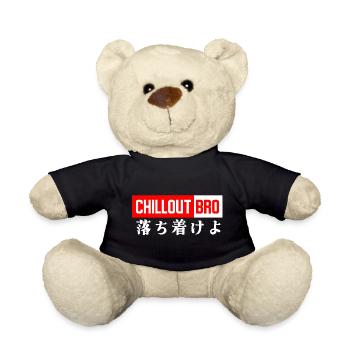 Chillout Bro (Ochitsukeyo) - Teddy Bear - black - Front