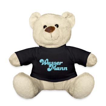 Wassermann Schuppen Wasser Sternzeichen Pool - Teddy - Schwarz - Vorne