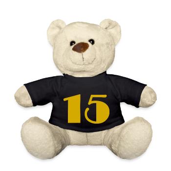 15. 15 ANS. 15e ANNIVERSAIRE. ANNIVERSAIRE 15 ANS. - Nounours - noir - Devant