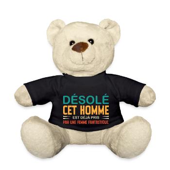 sorry this man is already taken - Teddy Bear - black - Front