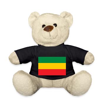 Flag of the Reggae Rasta Jah Rastafari Roots - Teddy - Schwarz - Vorne