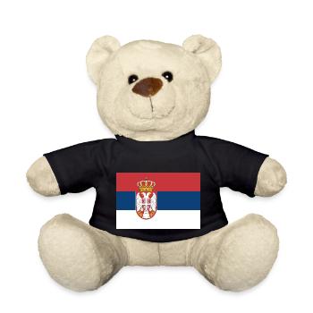Serbia - Teddy Bear - black - Front