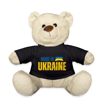Fabriqué en Ukraine, fierté ukrainienne - Nounours - noir - Devant