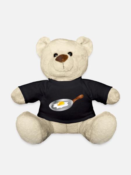 Spiegelei in Pfanne – Frühstück mit Retro-Charme - Teddy - Schwarz