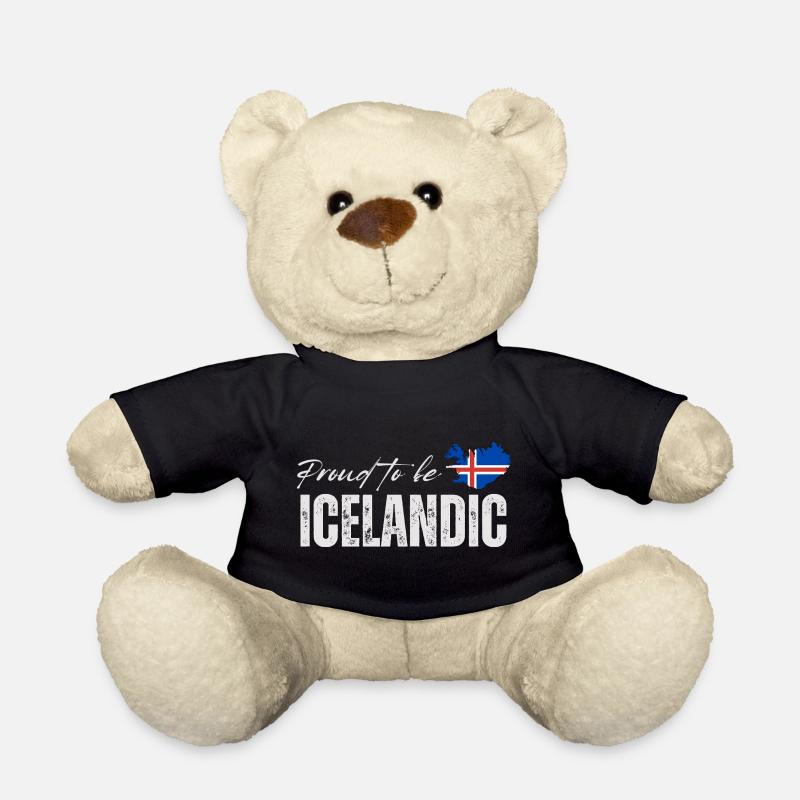 Isländisch stolz, ich liebe Island - Teddy - Schwarz