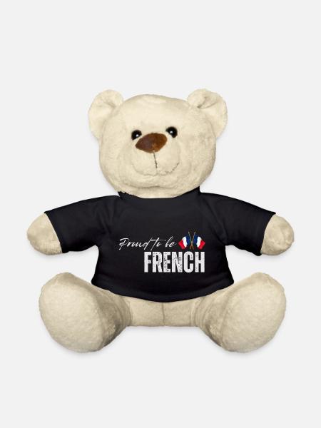 Fière française, j’adore la France - Nounours - noir