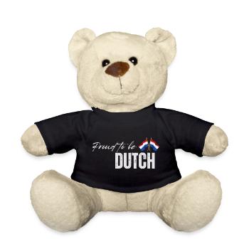 I love the Netherlands, Dutch pride - Teddy Bear - black - Front