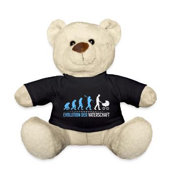 Werdender Vater EVOLUTION DER VATERSCHAFT Lustig - Teddy - Schwarz - Vorne
