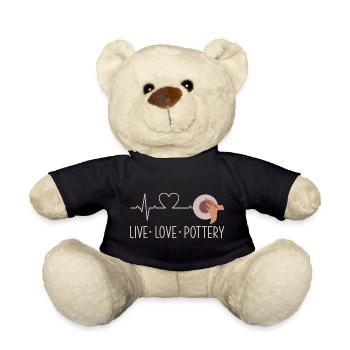 Vivre l’amour poterie Heartbeat Art - Nounours - noir - Devant