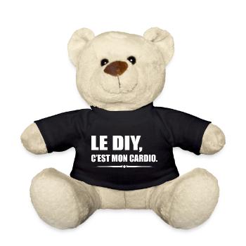 Le DIY c’est mon cardio version bricoleur - Nounours - noir - Devant