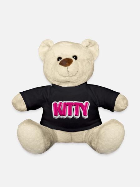 KITTY – 3D typography for cat lovers - Teddy Bear - black