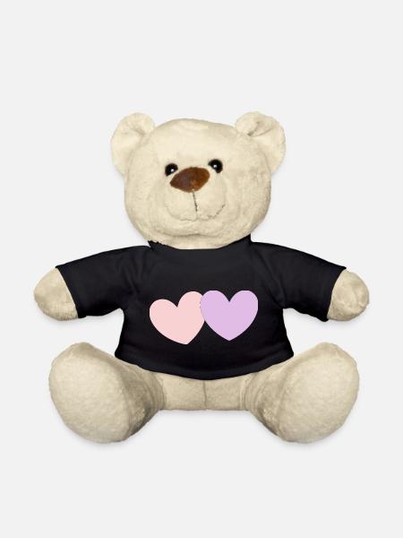 Herz pastell Geschenk Valentinstag - Teddy - Schwarz
