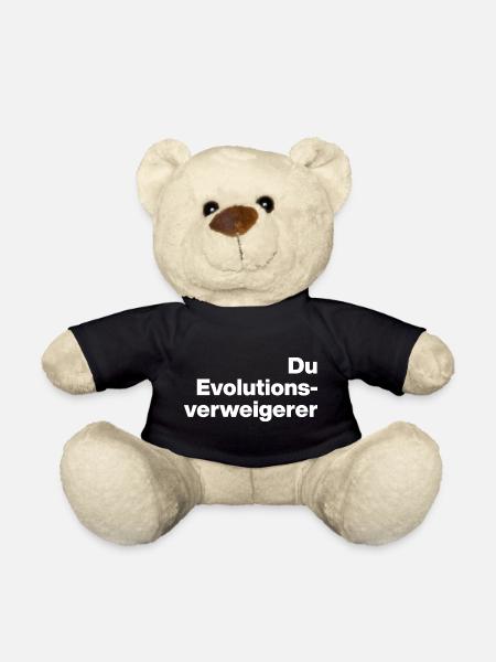 DU EVOLUTIONSVERWEIGERER. SARKASMUS, FRECH - Teddy - Schwarz