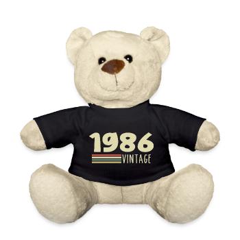 1986-Jubiläum-1986-retro-1986 - Teddy - Schwarz - Vorne