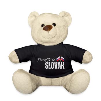 Fier Slovaque, j’aime la Slovaquie - Nounours - noir - Devant